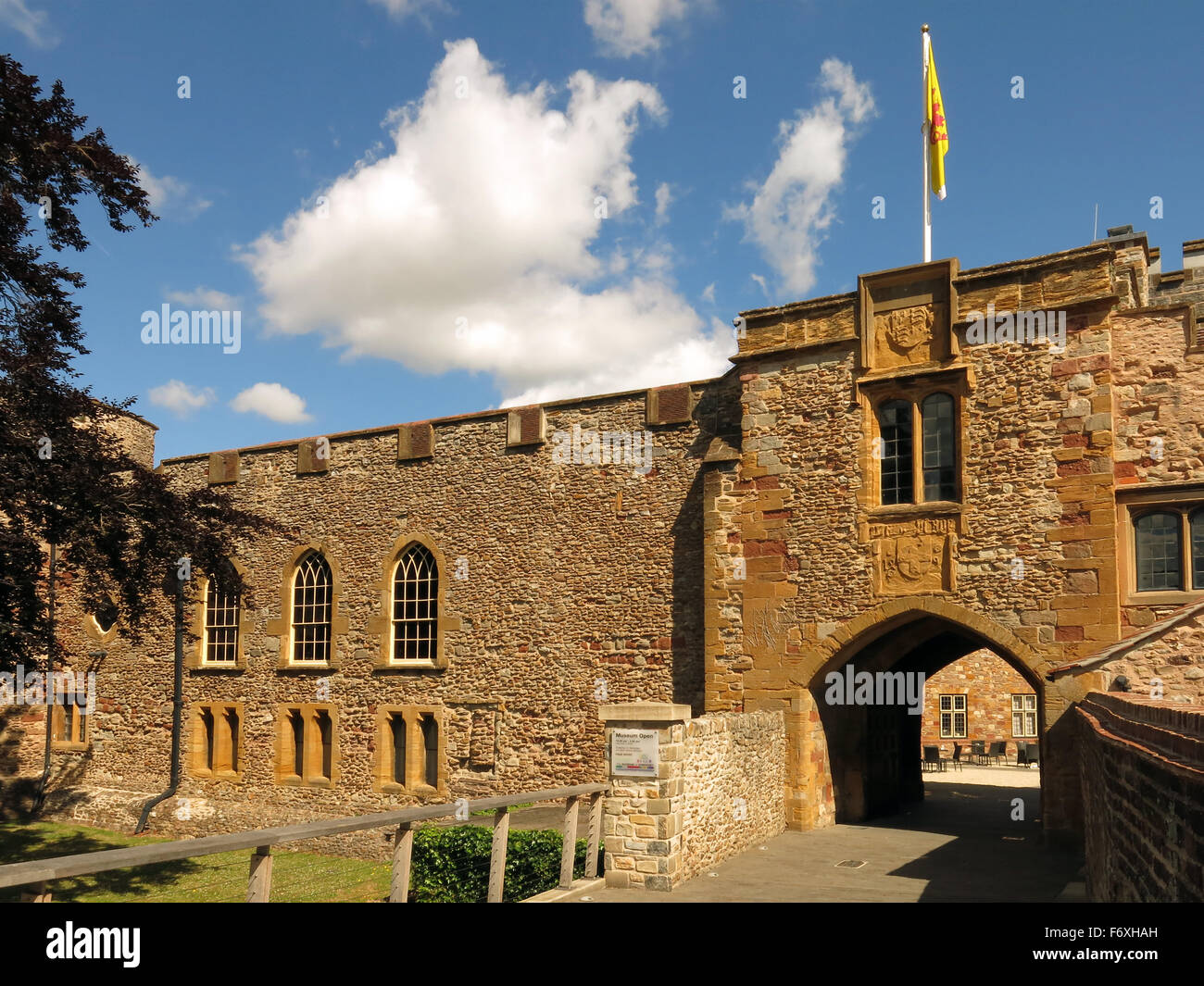 The original gatehouse of Taunton Castle and entrance to the Somerset