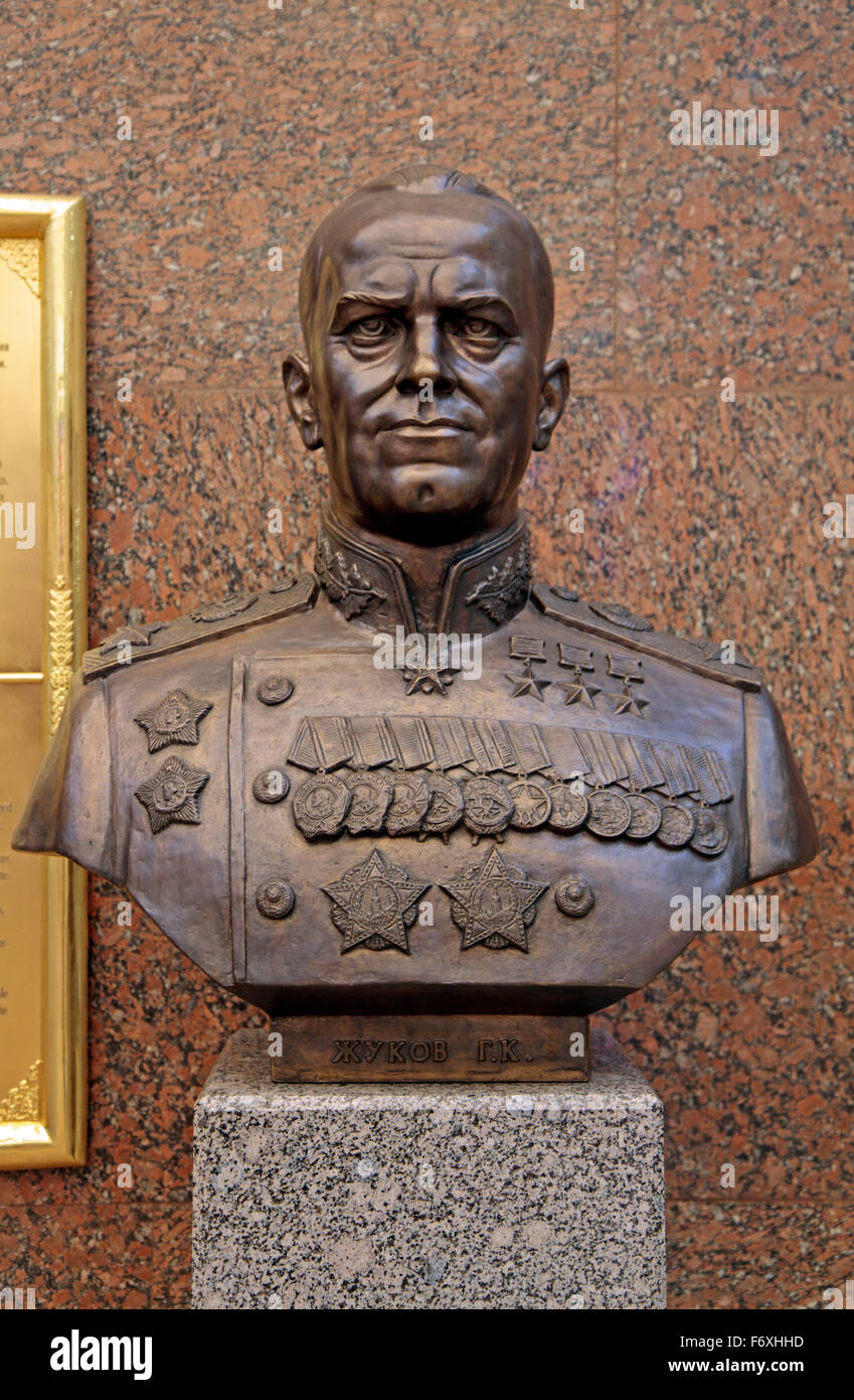 Bronze figurine bust of the commander of the army of the USSR Zhukov Georgy 