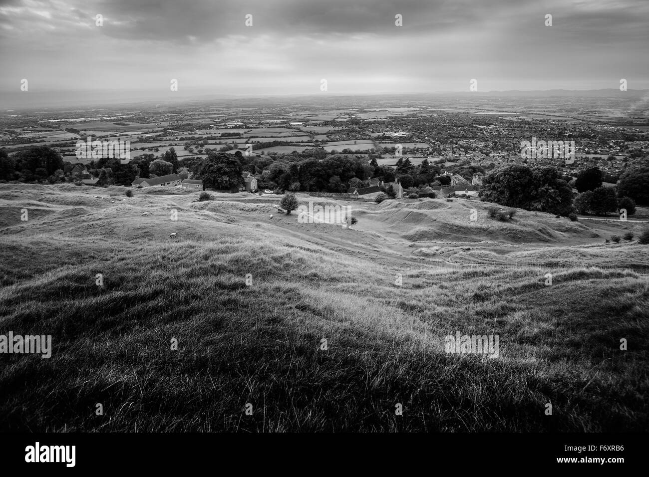 Countryside view on top of a hill top in England Stock Photo Alamy