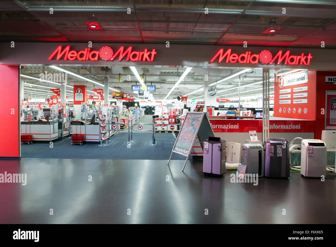 Lugano, Switzerland 2 July 2010 Media Markt electronic store on the