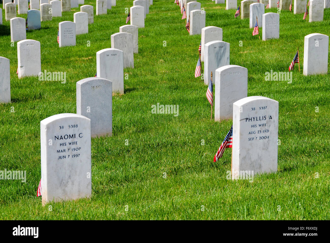 Arlington National Cemetery in Washington DC, USA Stock Photo