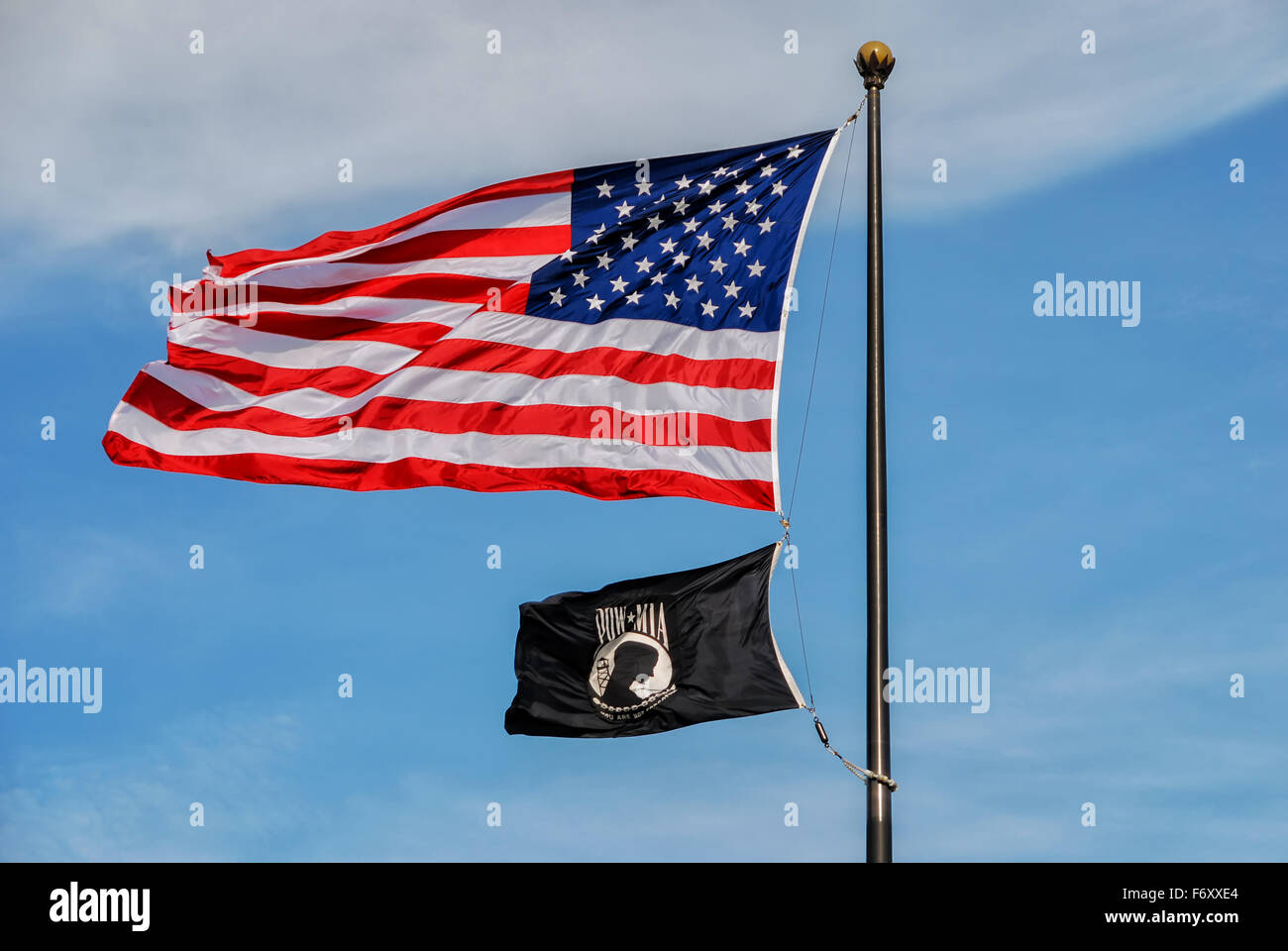 American Flag in Washington DC, USA Stock Photo