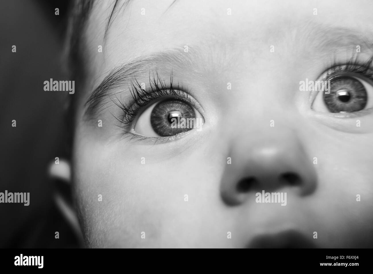 Kids eyes Black and White Stock Photos & Images - Alamy