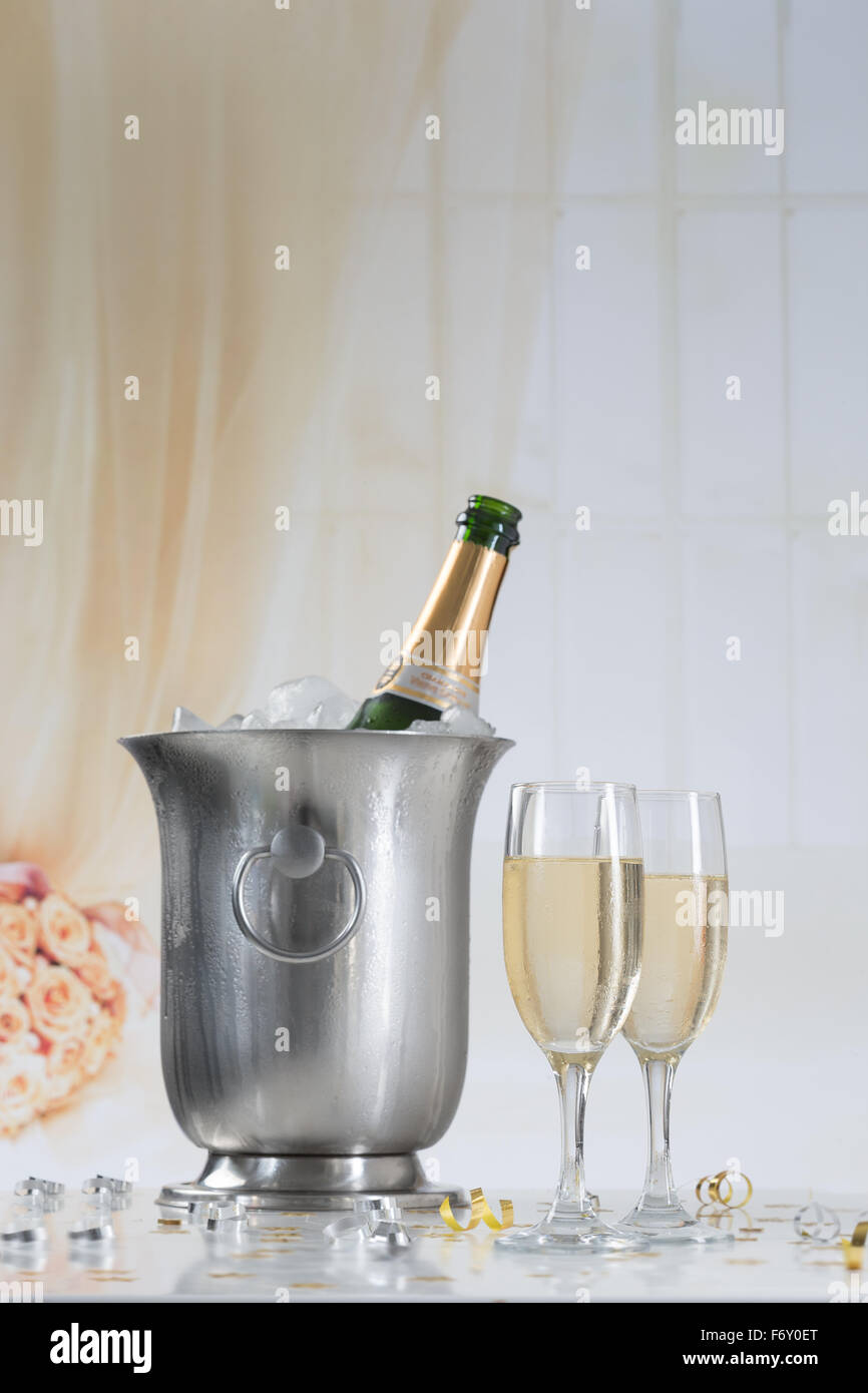 Festive champagne Stock Photo