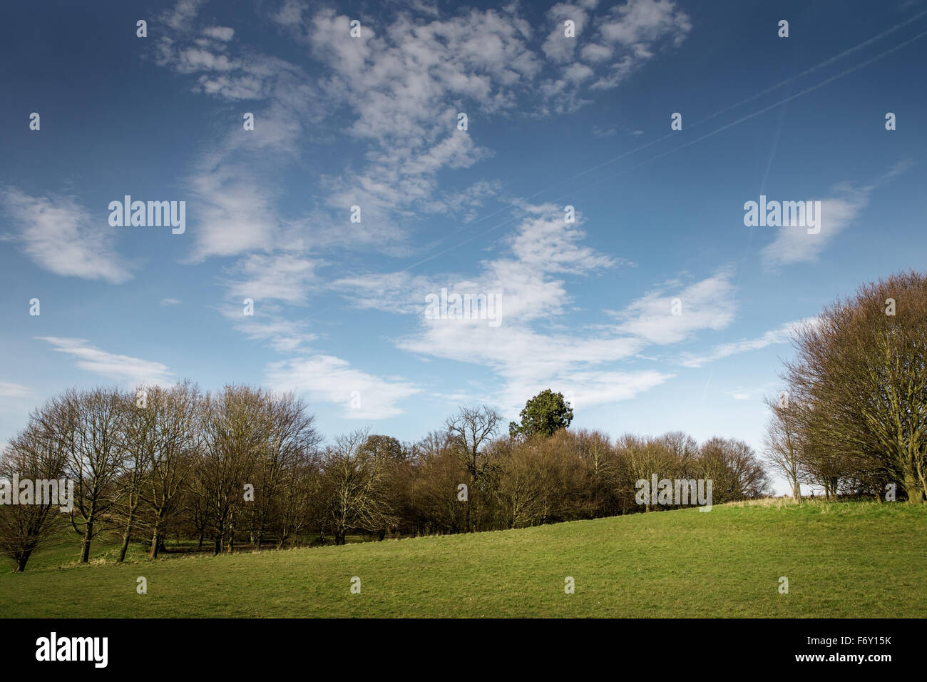 landscape view of the lovely Essex countryside in England Stock Photo