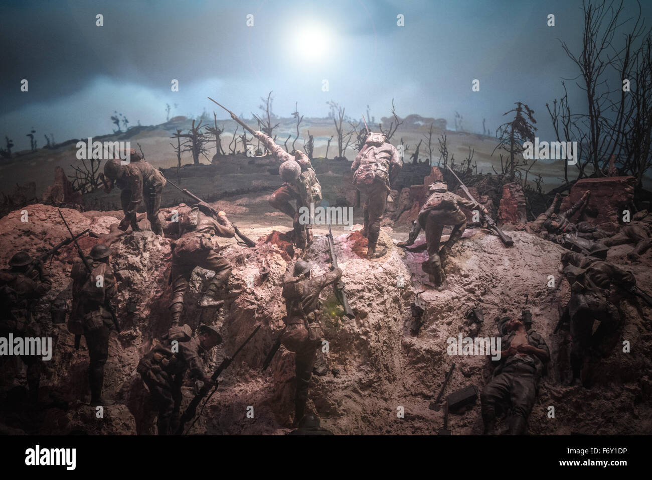The WWI Dioramas at the Australian War Memorial are still the highlight of the experience Stock Photo