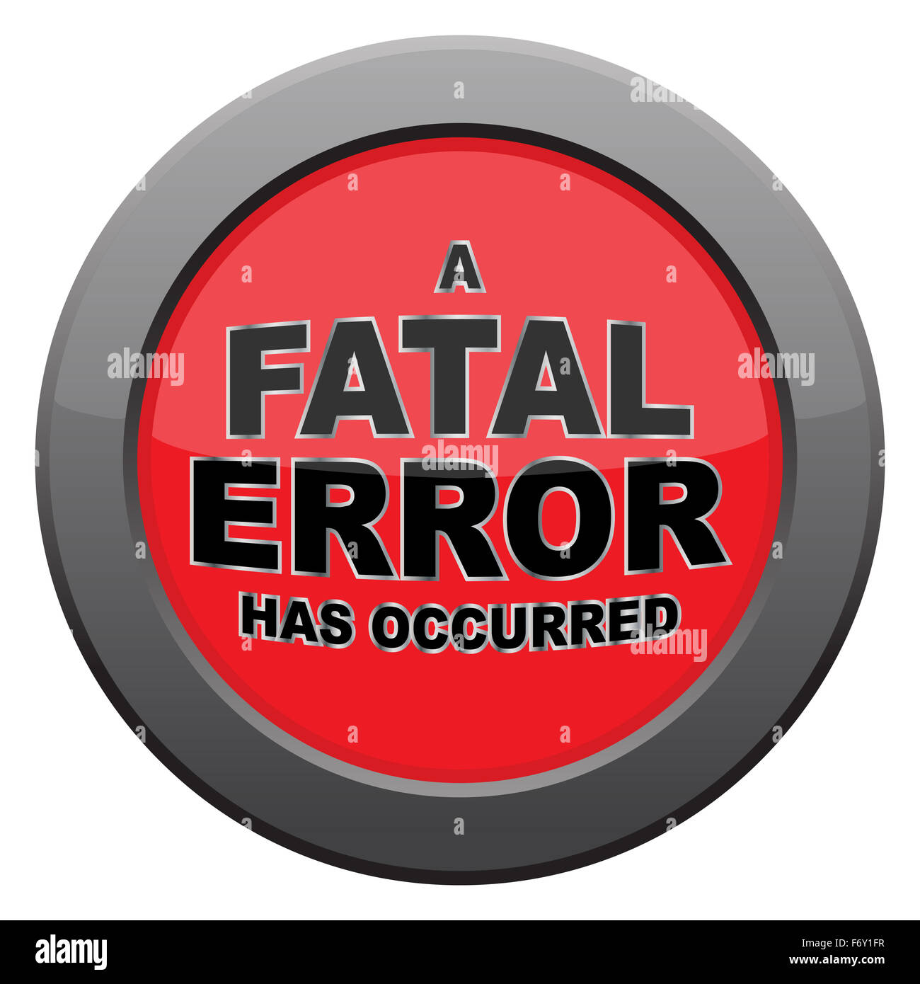 A fatal error icon isolated on a white background Stock Photo