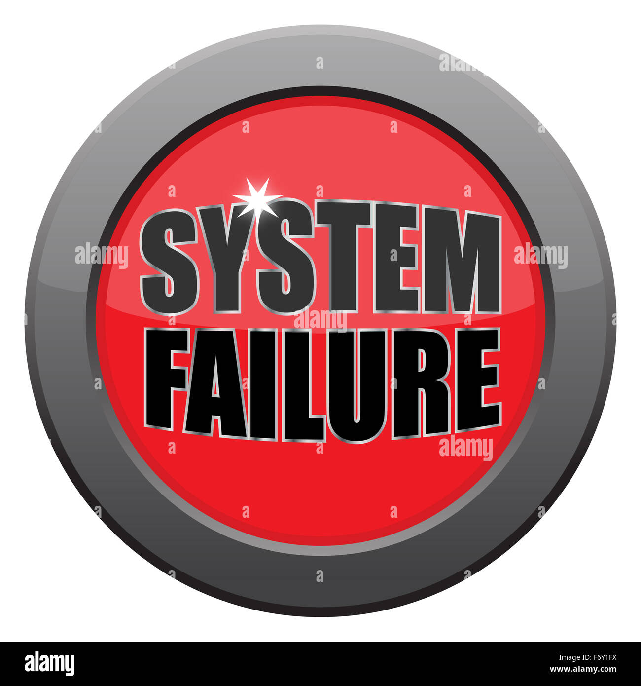 A system failure icon isolated on a white background Stock Photo - Alamy
