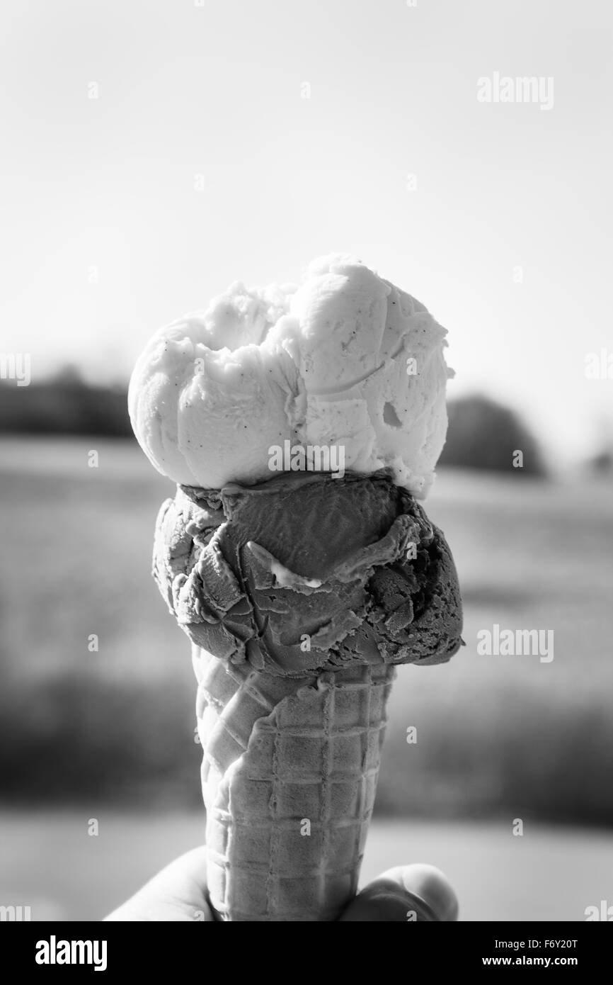 Ice cream melting on hand Black and White Stock Photos & Images Alamy