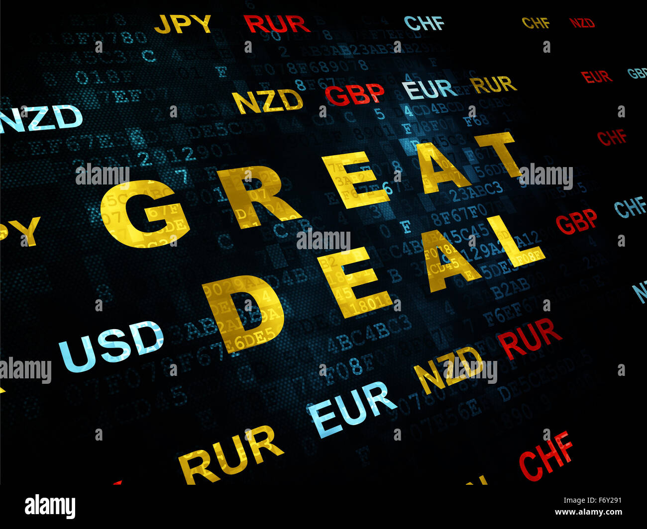 Finance concept: Great Deal on Digital background Stock Photo - Alamy
