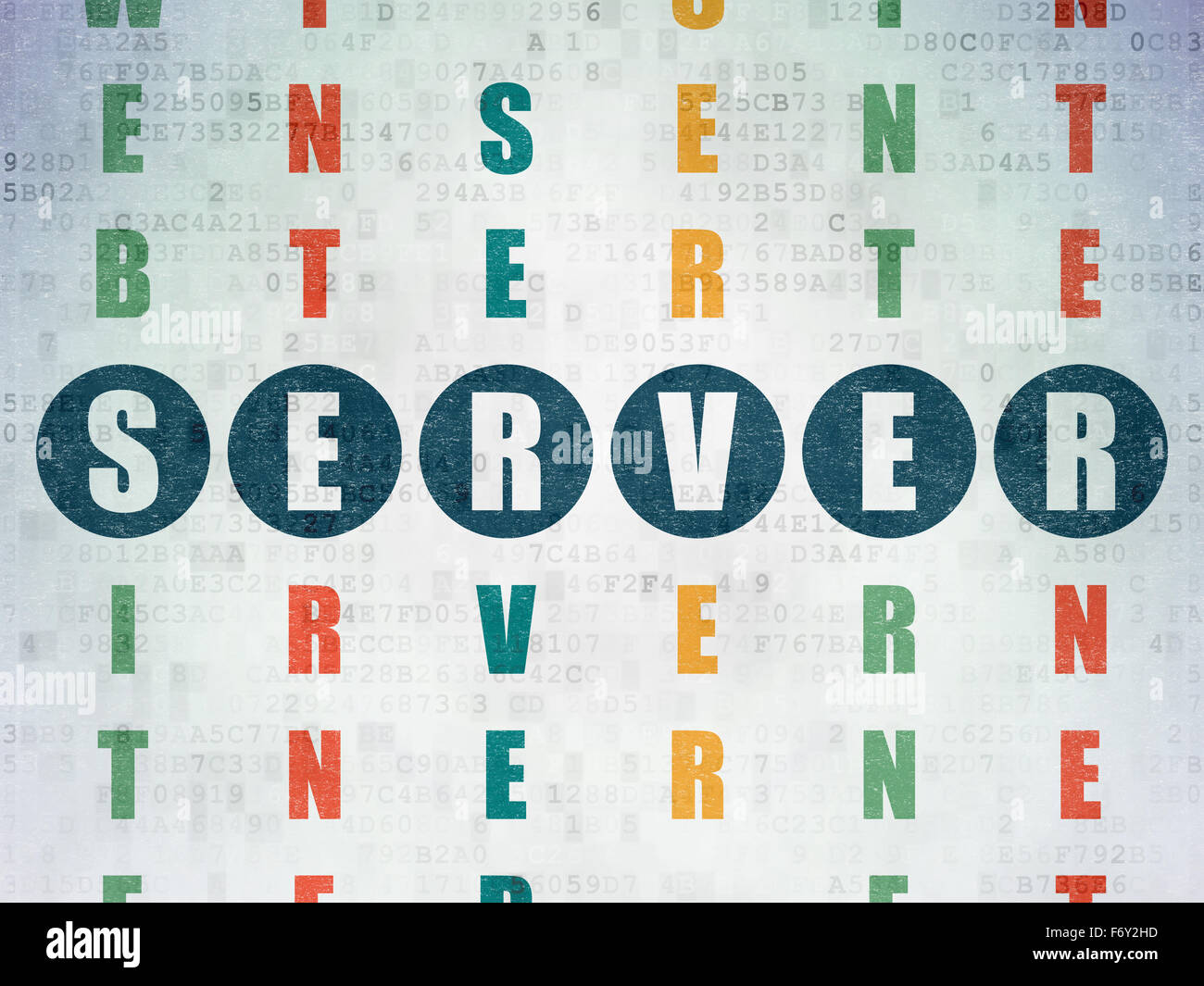  design concept Server in Crossword Puzzle Stock Photo Alamy