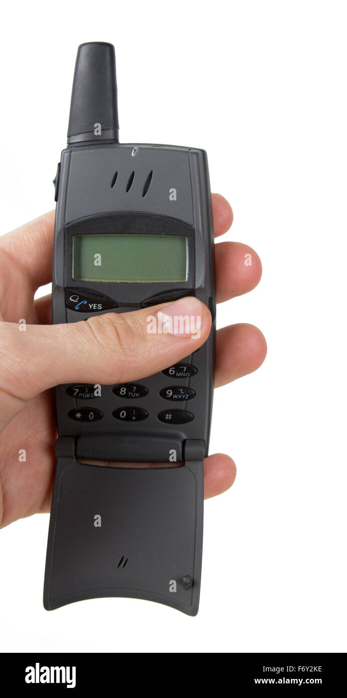 mobile phone isolated on white background Stock Photo - Alamy