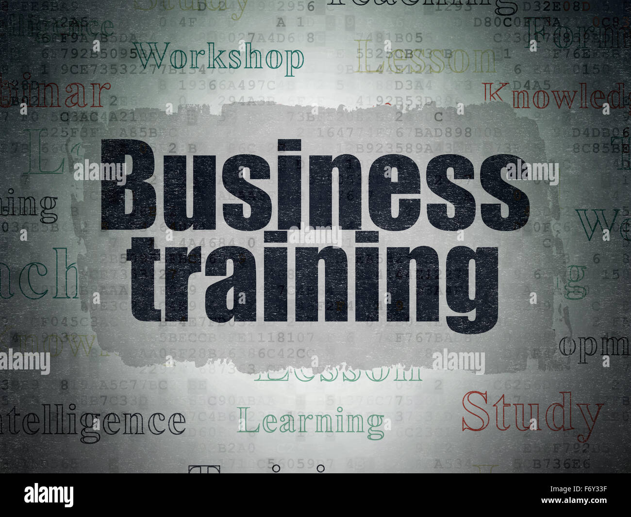 Studying concept: Business Training on Digital Paper background Stock ...