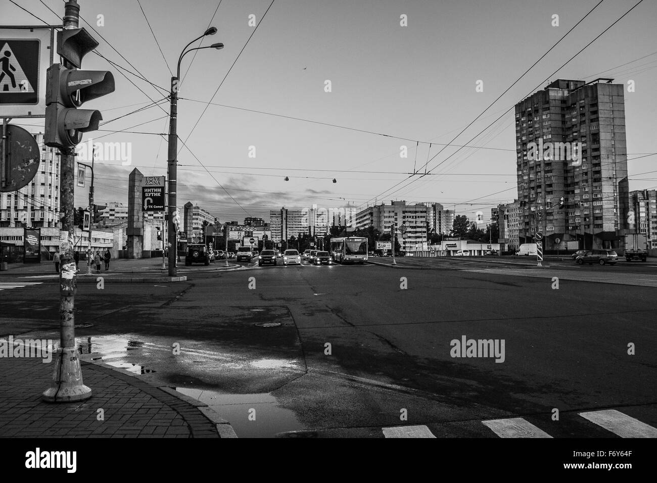 St Petersburg road Stock Photo Alamy