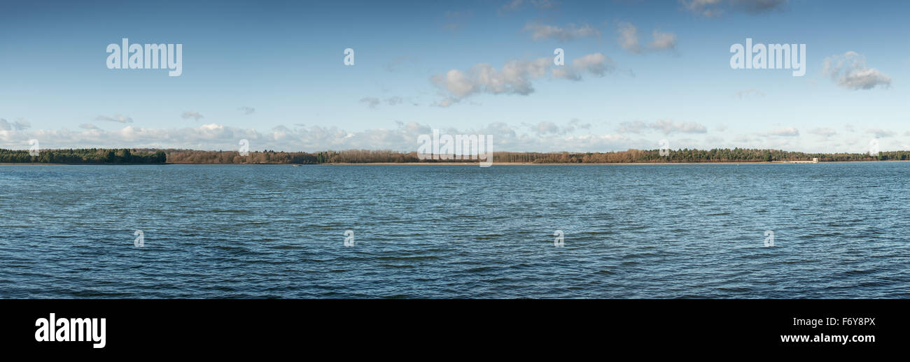 landscape image showing east hanningfield reservoir in essex england Stock Photo