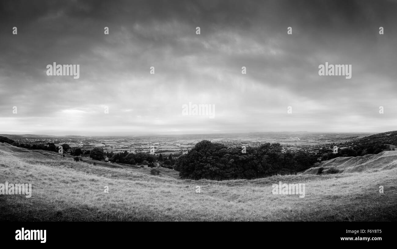 Panoramic view of the English countryside Stock Photo