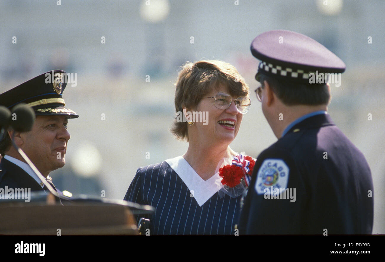 Washington, DC. USA. 15th May 1993 Attorney General Janet Reno at the annual national police memorial service Stock Photo