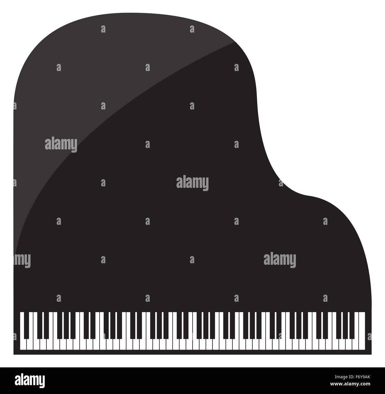 A grand piano design isolated on a white background Stock Photo - Alamy