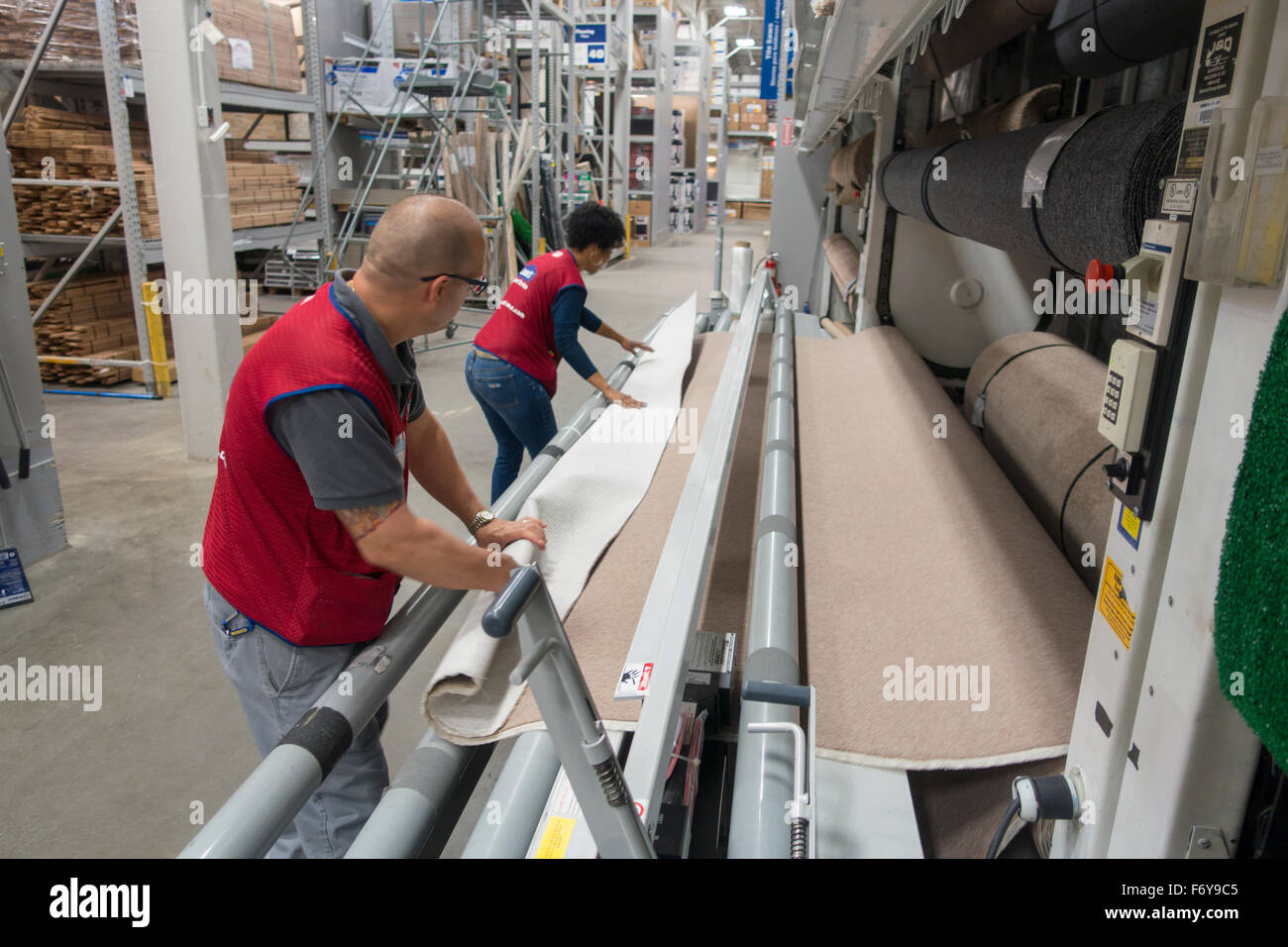 buying carpet in Lowe's store Brooklyn NYC Stock Photo Alamy