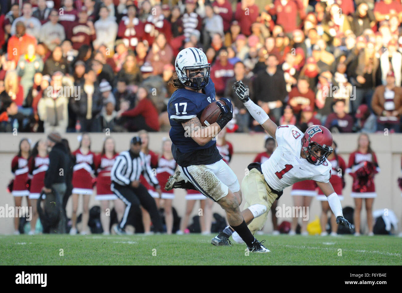 New Haven, Connecticut, USA. 21st Nov, 2015. Spencer Rymiszewski (17
