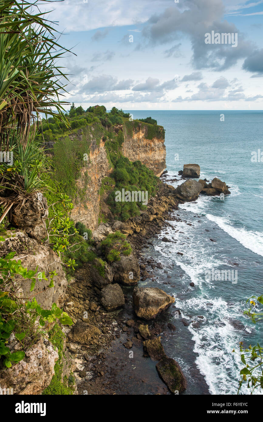Rocky coast near Timang beach on Java, Indonesia Stock Photo