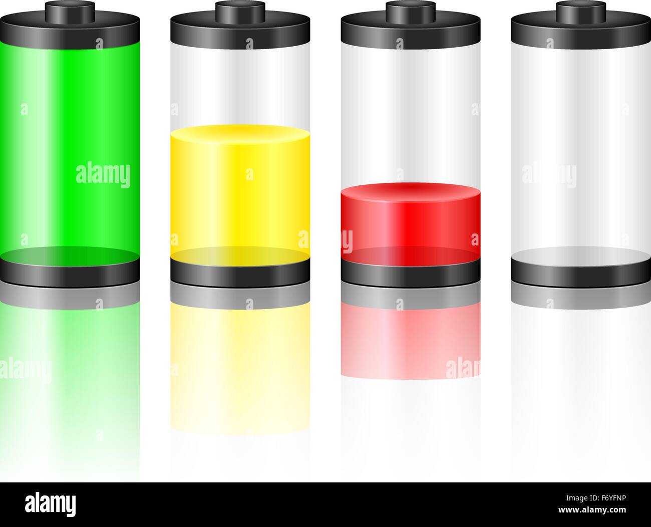 Battery with the level of charge. Vector illustration Stock Vector ...