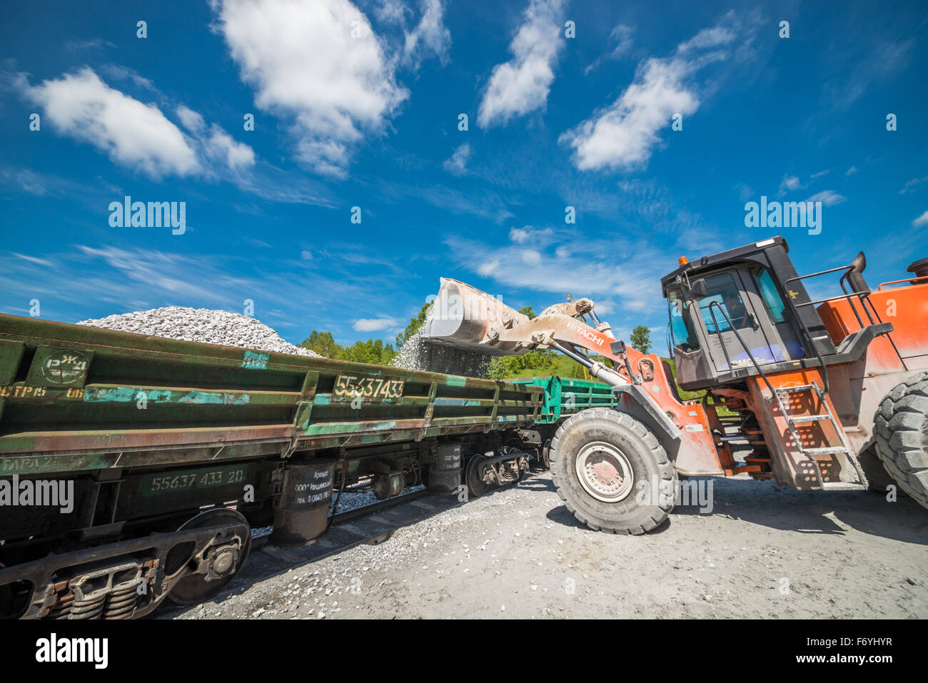 Truck with dolomite Stock Photo