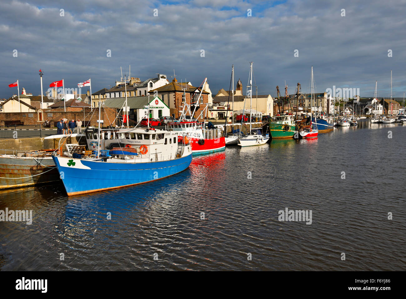 Peel; Harbour; Isle of Man; UK Stock Photo