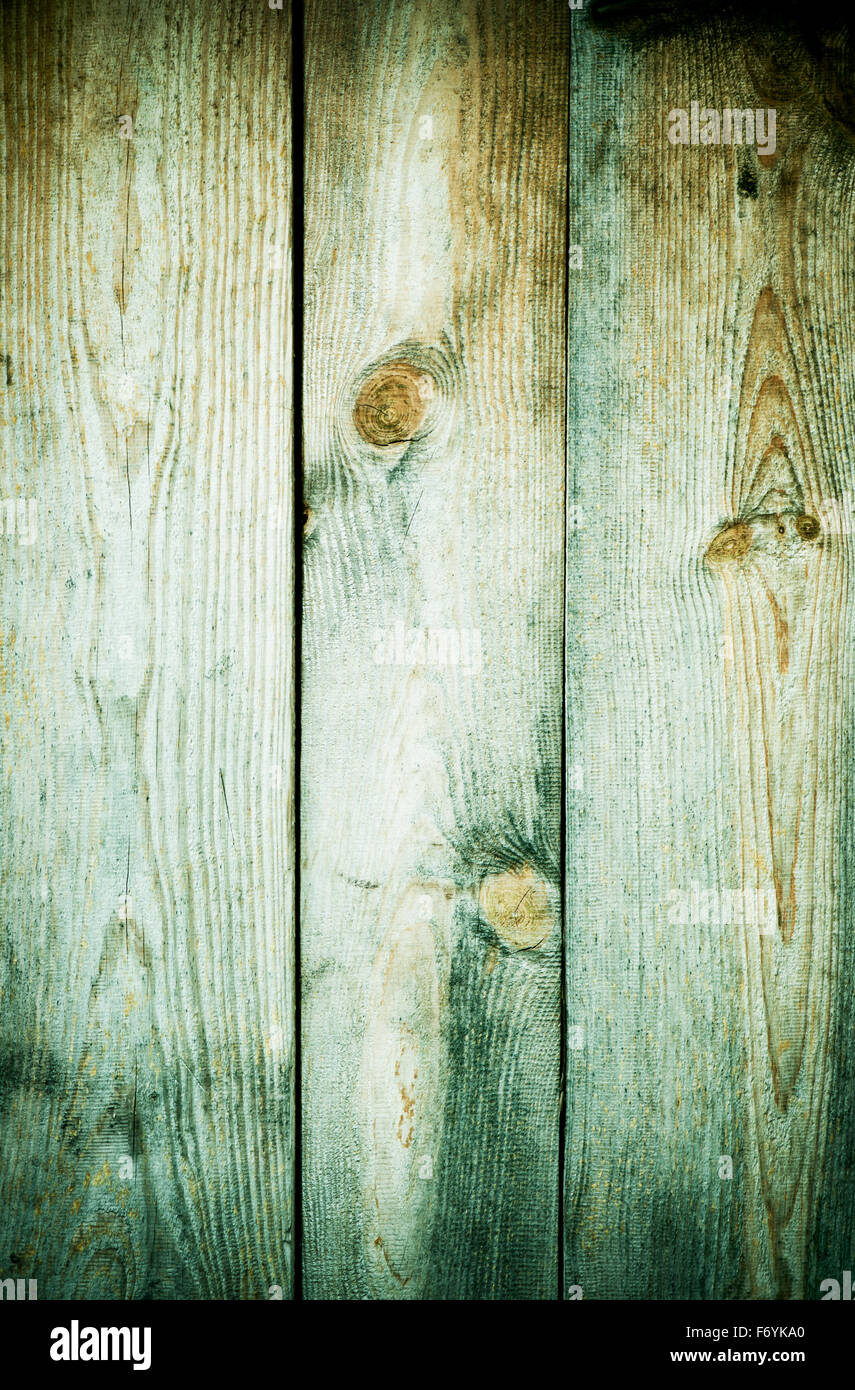 Green grunge boards texture abstract, vintage wood planks flat surface in dark green color with vignette, rough wooden... Stock Photo