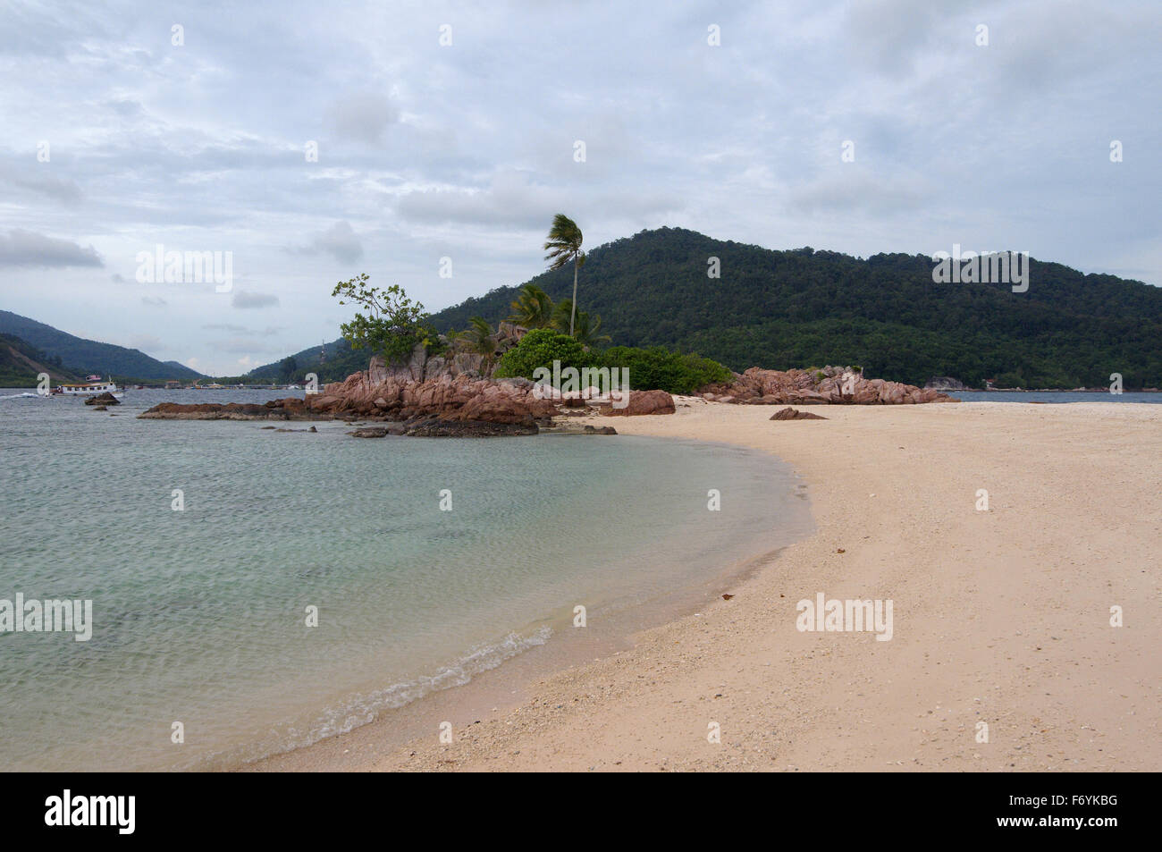 The sandy beach on the  Redang Island, Malaysia, Southeast Asia Stock Photo