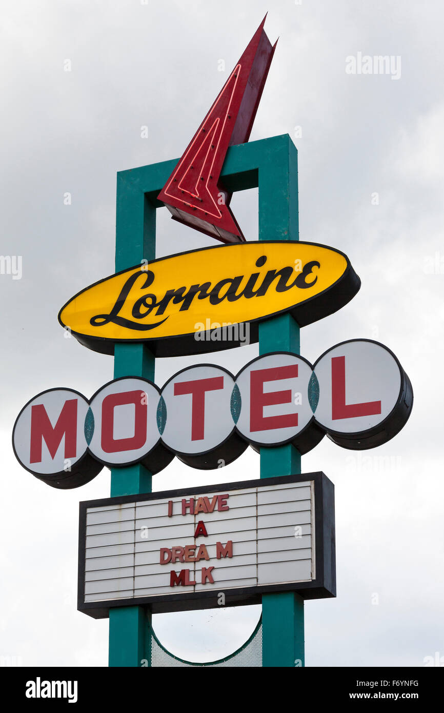 The National Civil Rights Museum at the Lorraine Motel in Memphis, Tennessee, where Martin Luther King Jr. was assassinated Stock Photo