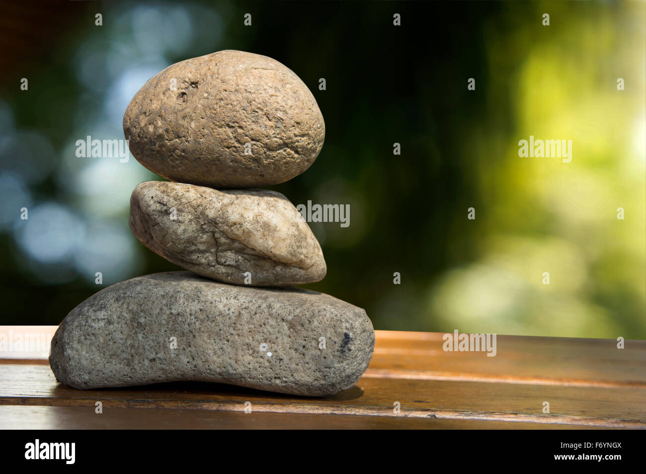 zen stone rock garden sand relax soul Stock Photo - Alamy