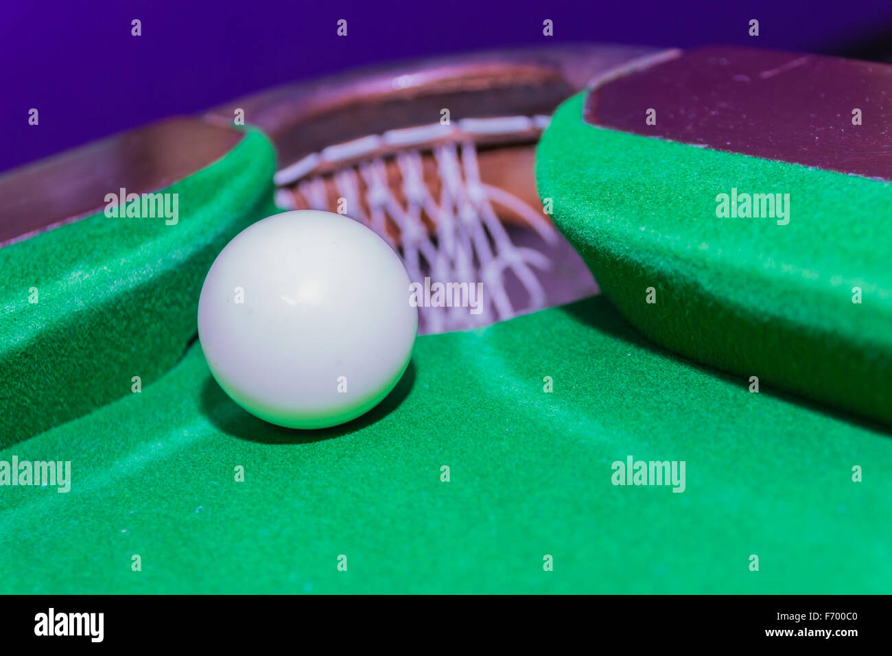 Snooker ball on snooker table Stock Photo
