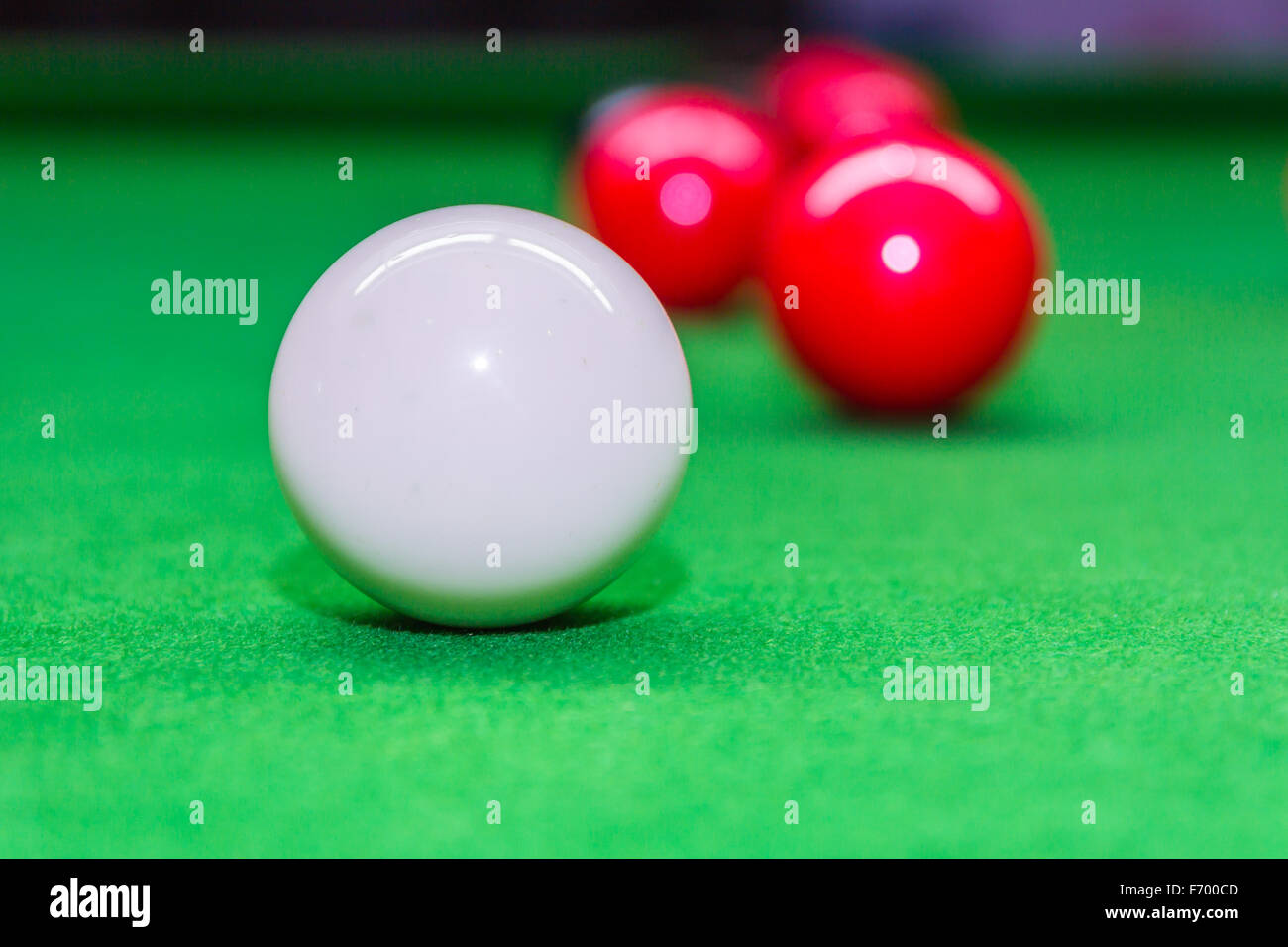 Snooker ball on snooker table Stock Photo Alamy