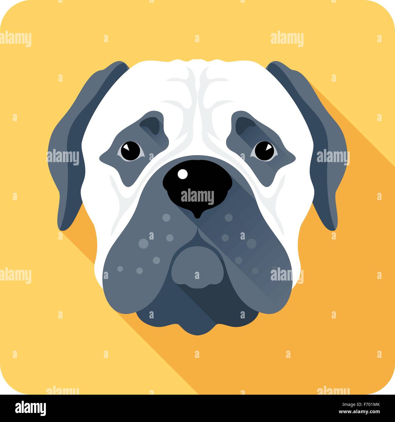 dog Bullmastiff icon flat design Stock 