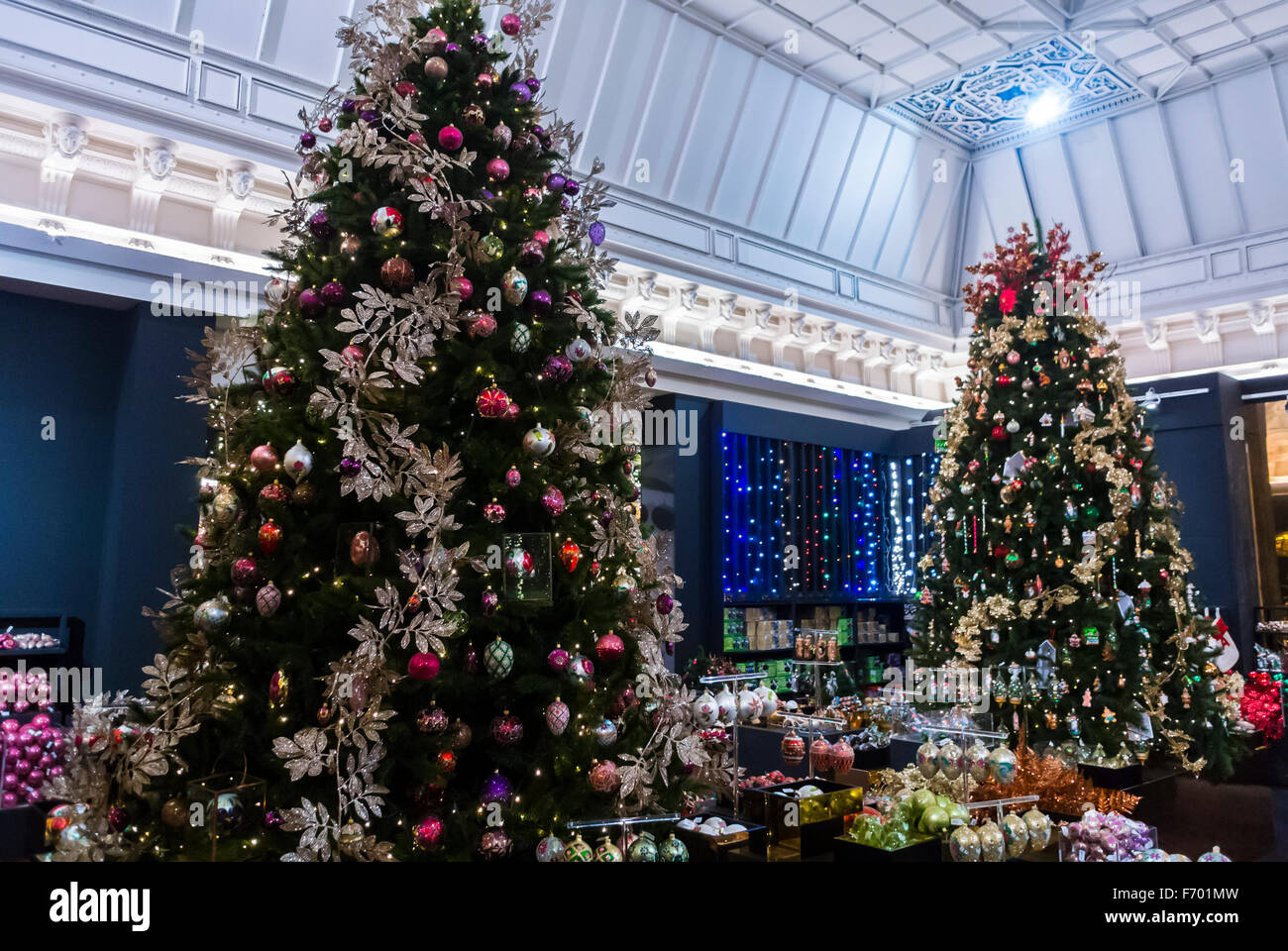 Paris, France, Christmas Trees, Lights, on display, Shopping for