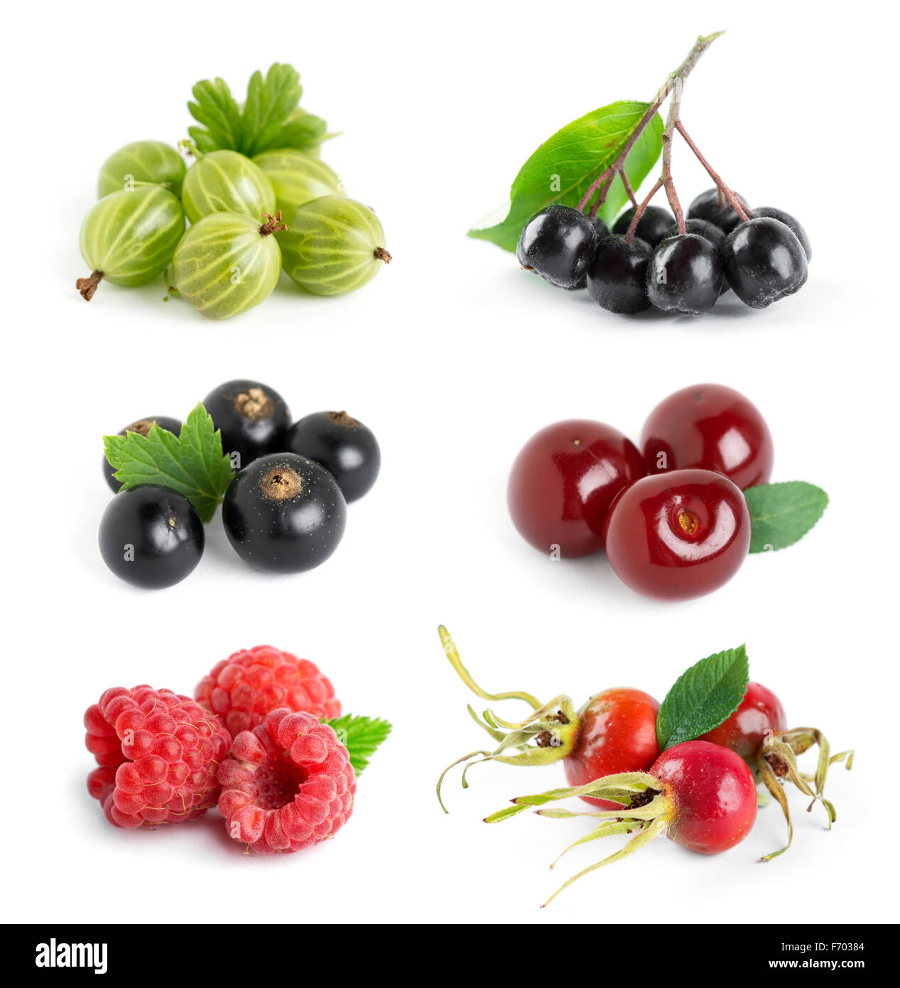 Collection of berries on white background Stock Photo - Alamy