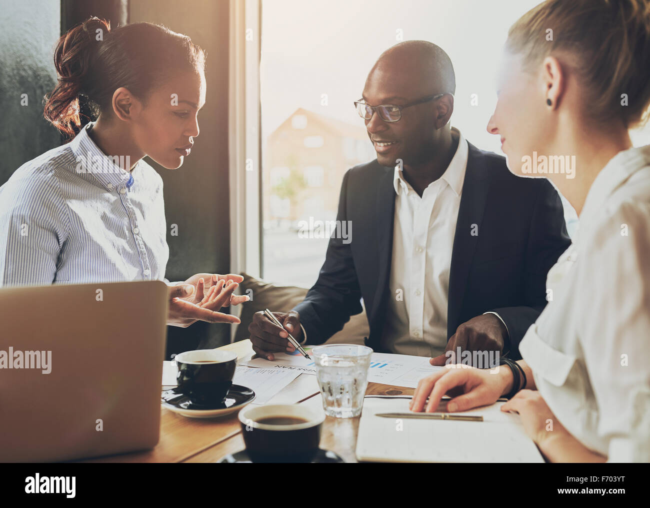 Multi ethnic business people, entrepreneur, business, small business concept Stock Photo