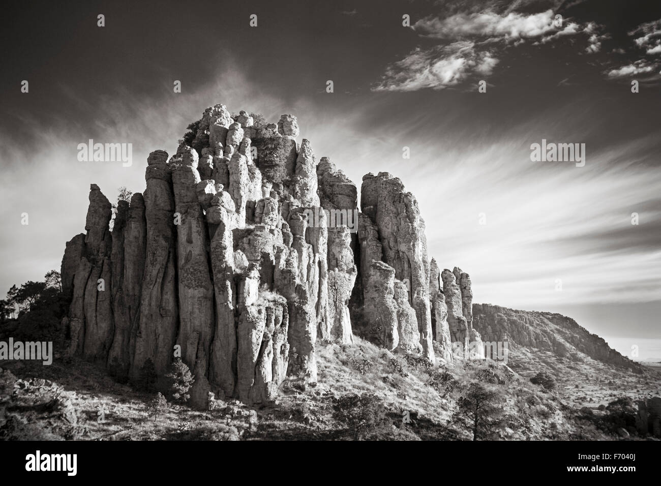 Tercer Cañada in the Sierra de Organos, Zacatecas, Mexico. Stock Photo