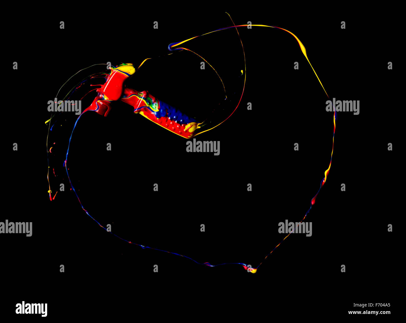 high speed image of paint streaking Stock Photo Alamy