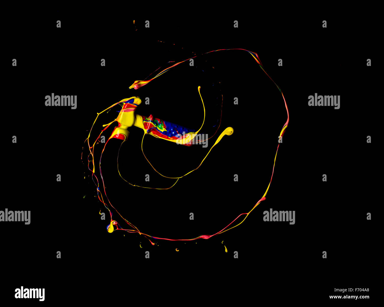 high speed image of paint streaking Stock Photo Alamy