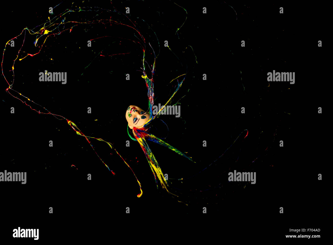 high speed image of paint streaking Stock Photo Alamy