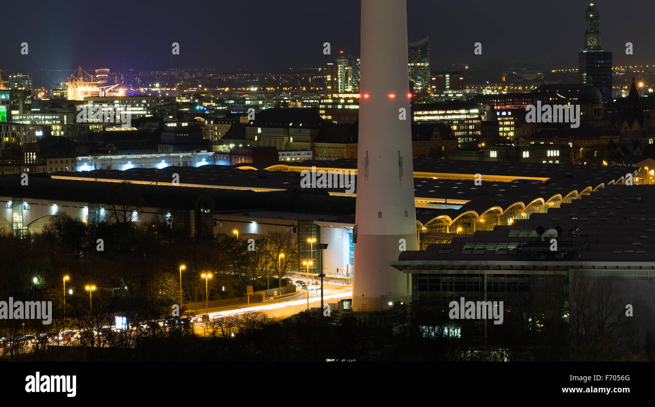 Hamburg at night Stock Photo