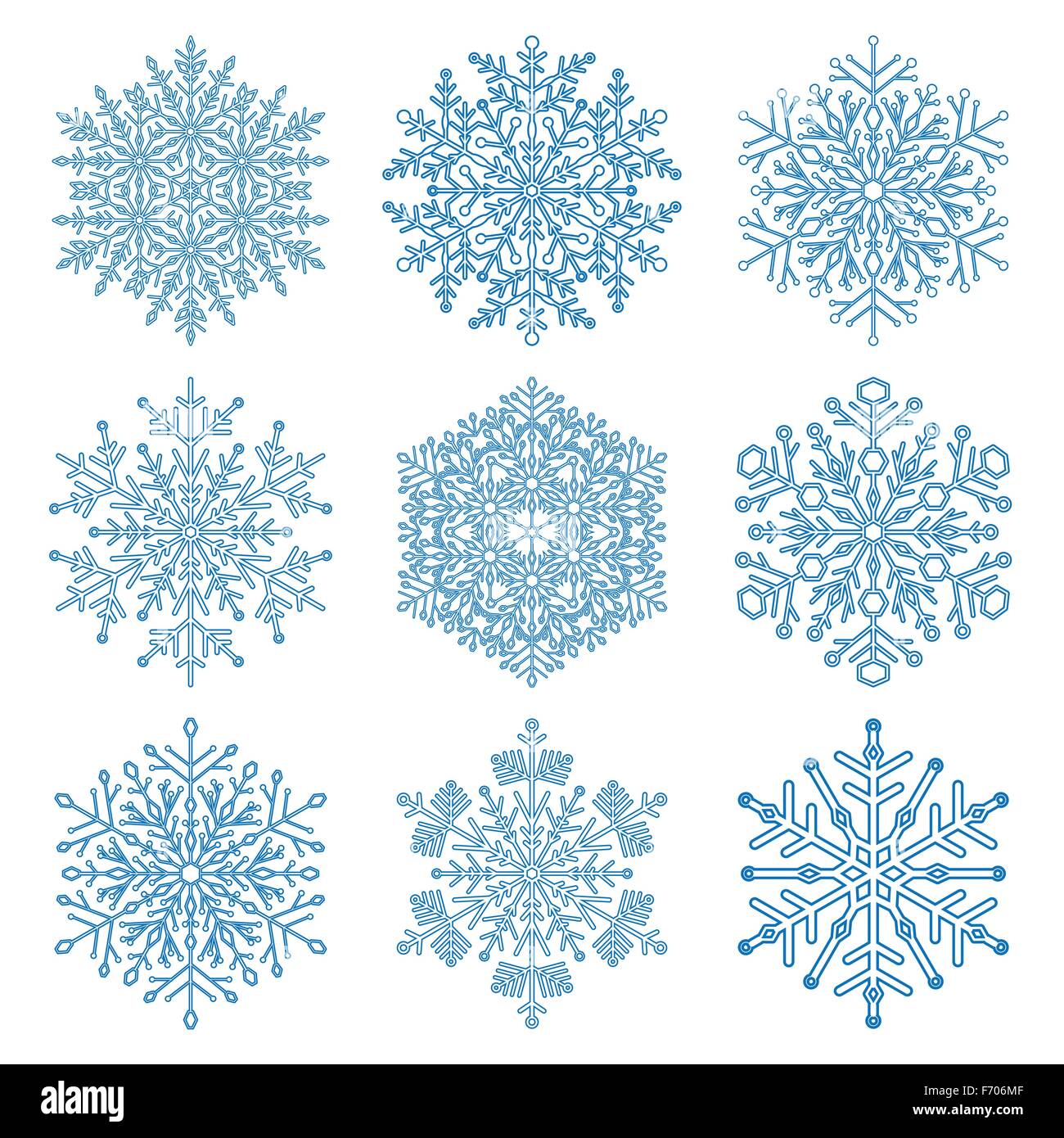 Set of vector snowflakes Stock Vector Image & Art - Alamy