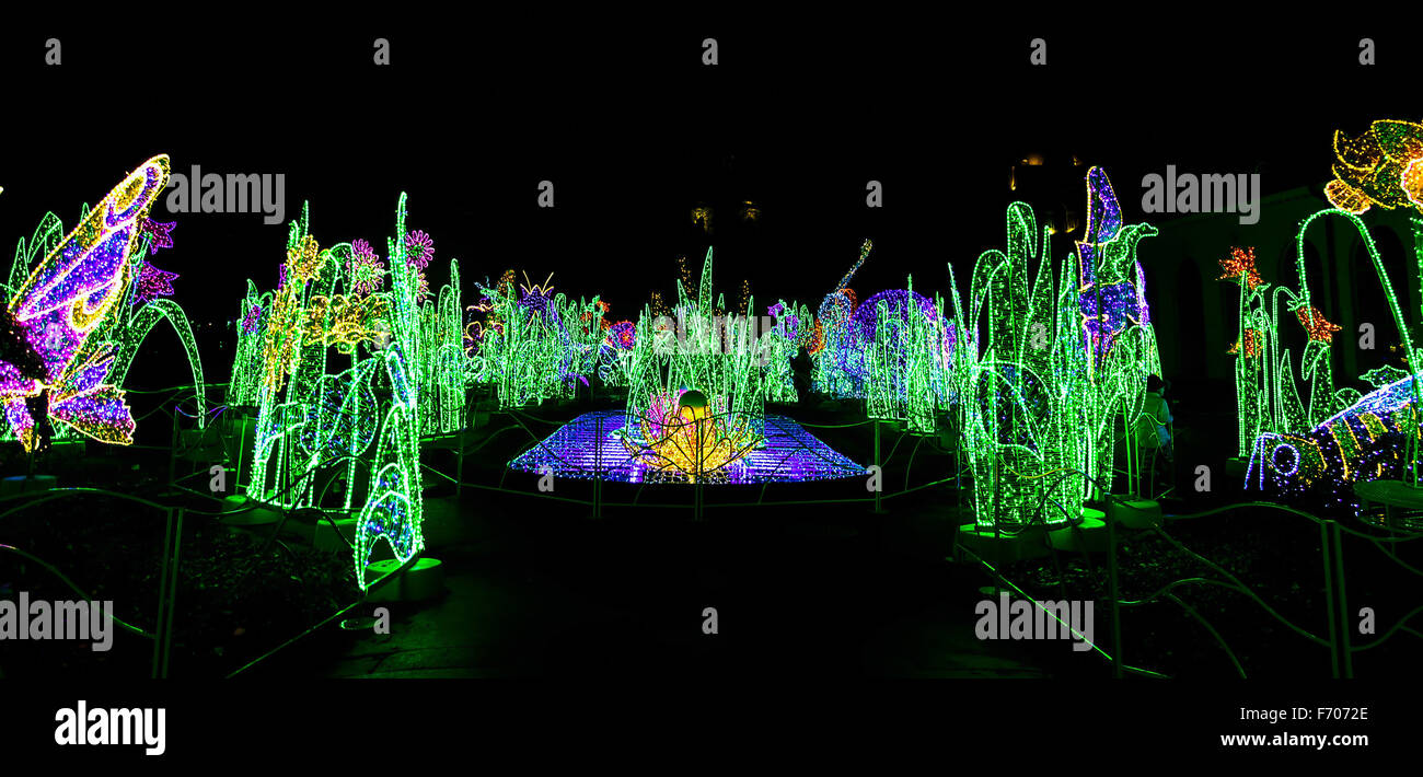 View on Royal Garden of Light at Museum in Wilanow Stock Photo