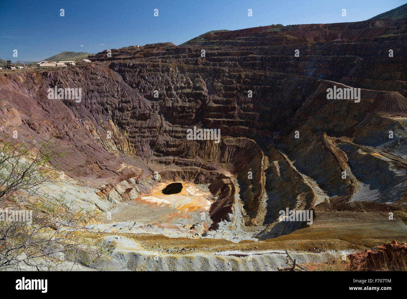 Arizona, Bisbee, USA, April 6, 2015, abandoned copper mine Stock Photo