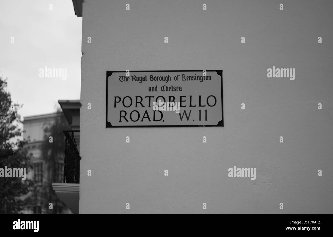 Portobello Road Street Sign Stock Photo