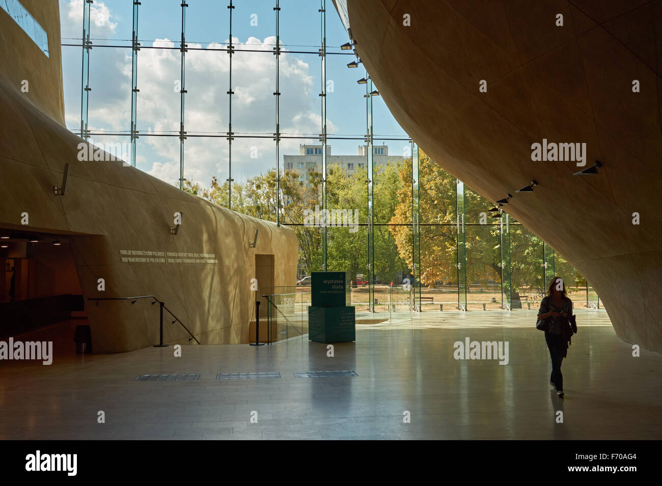 Interior of the POLIN Museum of the History of Polish Jews, Warsaw Poland Stock Photo