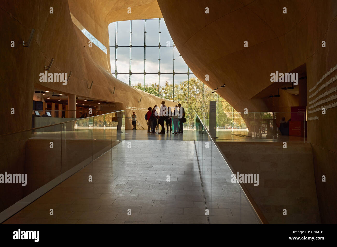 Interior of the POLIN Museum of the History of Polish Jews, Warsaw Poland Stock Photo
