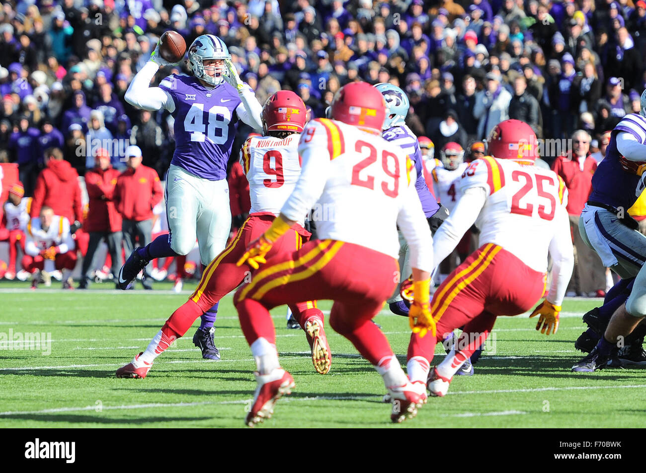 Manhattan Kansas USA 21st Nov 2015 Kansas State Wildcats Fullback
